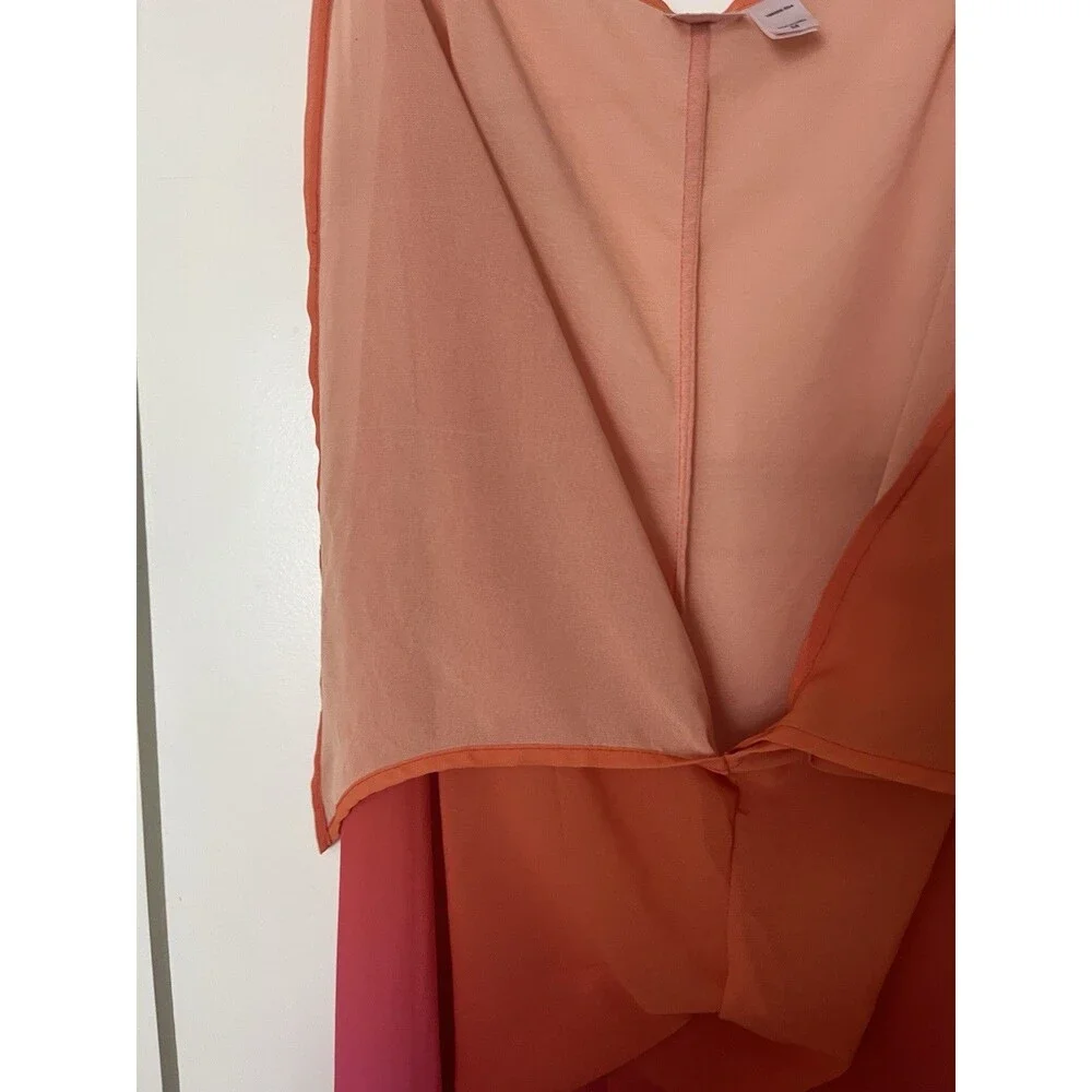 VICTORIA'S SECRET SWIM BEACHWEAR MESH TIE-FRONT COVER-UP PANTS Pink Ombré  M